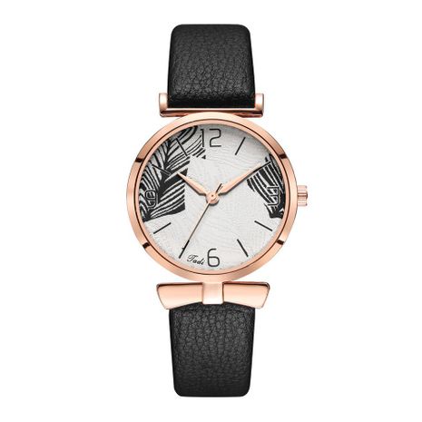 Nuevo reloj de cinturón de moda para mujer Reloj de cuarzo coreano Reloj de mano casual Patrón de hoja simple Reloj de mujer al por mayor's discount tags