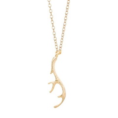 Fashion reindeer elk antlers pendant necklace copper chain environmental protection alloy pendant antlers necklace twig necklace