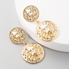Fashion exaggerated retro earrings female alloy inlaid pearl shell boho ethnic tassels earrings