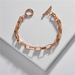 Fashion jewelry wholesale copper chain bracelet square buckle bracelet