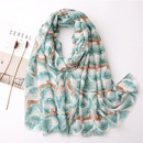 New tropical plant leopard cotton and linen shawl scarf women dualuse sunscreen scarf scarf beach towelpicture12