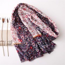 Nueva bufanda suave de algodn y lino estampado floral bufanda de seda chal de sol al por mayorpicture14