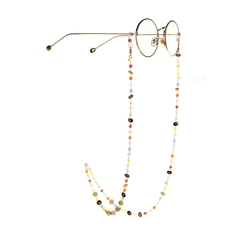 Glasses chain colorful crystal handmade glasses chain reading glasses antilost chain