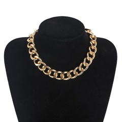 Jewelry retro exaggerated punk metal necklace item simple geometric chain accessories