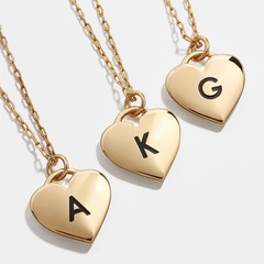 alloy heart-shaped letter necklace hypoallergenic 26 letters love clavicle chain neck chain