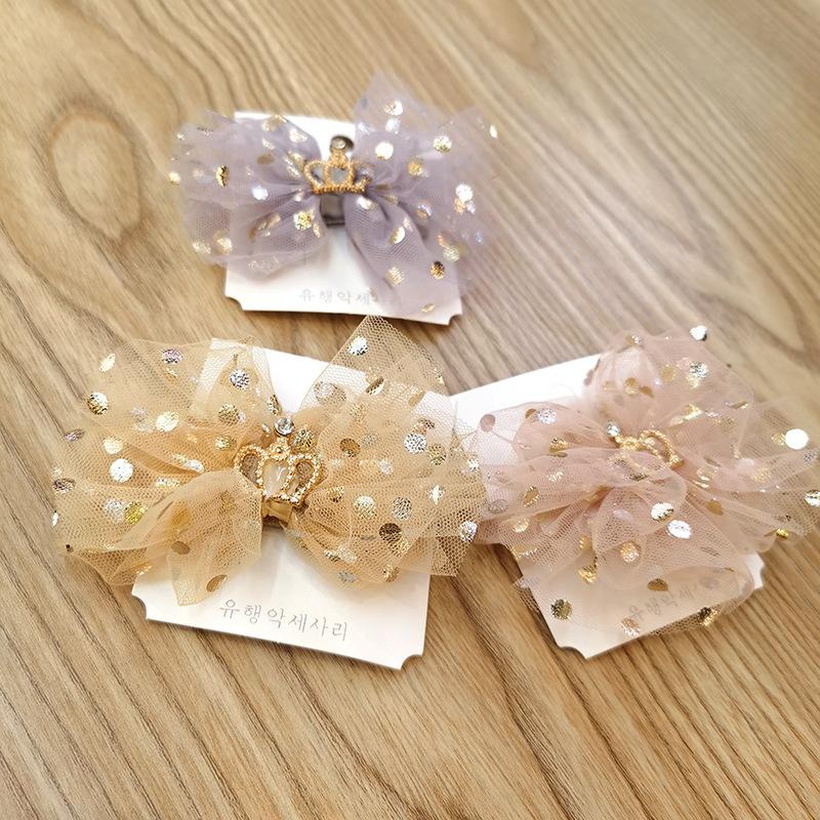 Childrens hair accessories Princess crown hairpin baby bow hairpin girl ...