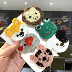 Korean wool embroidery cute cartoon small animal hair clip fashion side hair clip bangs clip BB clip