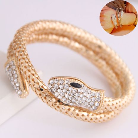 New Fashion Metal Trend Metal Snake Exaggerated Bangle NHSC201808's discount tags
