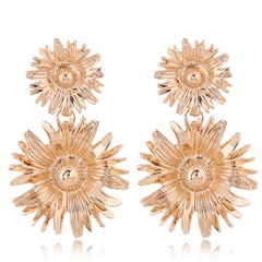 Fashion earrings sweet OL metal sun flower