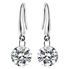 Korean fashion sweet sparkling zircon personality earrings