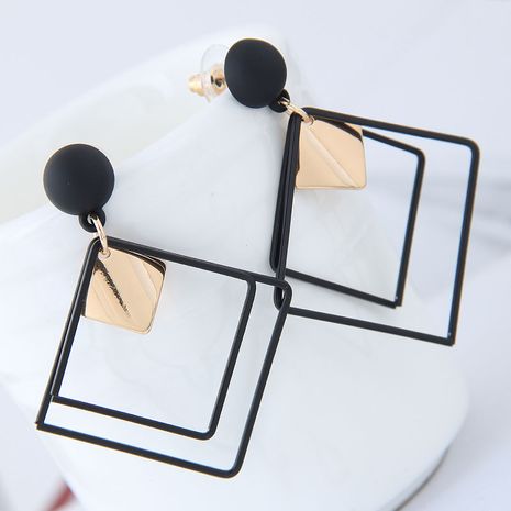 Fashion jewelry Korean fashion metal simple geometric square earrings's discount tags