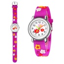 3D embossed concave plastic band student watch cute flower pattern gift watchpicture17