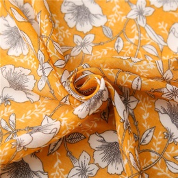 New spring and summer silk scarf cotton linen gardenia print scarf women beach towel wild sun shawl dualusepicture15
