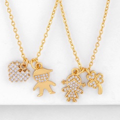 Fashion cheap jewelry Korean pendant gold-plated diamond couple necklace pendant