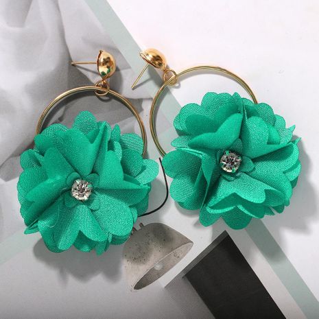 Pendientes de moda para mujer Pendientes de flores de diamantes tejidos de tela hueca bohemia's discount tags