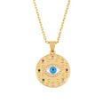 Womens necklace round cheap pendant with turkish blue eyes and diamond necklacepicture14