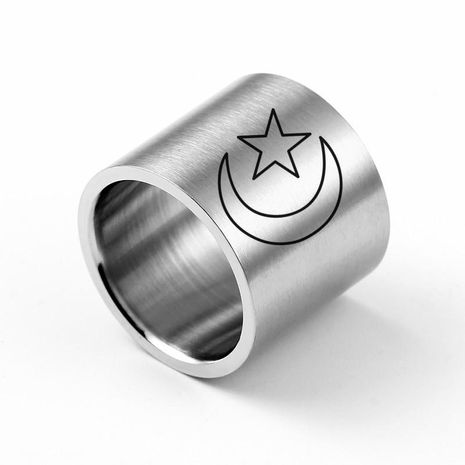 18mm Ultra Wide Masonic Engraving Ring Titanium Steel Ring Wholesale NHIM202932's discount tags