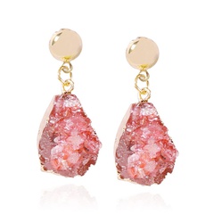 New Fashion Imitation Natural Stone Jewelry Earrings Simple Geometric Drop Shape Resin Pendant Earrings