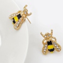 Korean style ear jewelry wholesale fashion sweet color glaze drip oil diamond bee stud earringspicture9