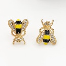 Korean style ear jewelry wholesale fashion sweet color glaze drip oil diamond bee stud earringspicture11