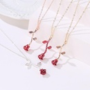 Fashion Valentines Day Rose Necklace Delicate Threedimensional Flower Pendant Clavicle Chainpicture13