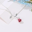 Fashion Valentines Day Rose Necklace Delicate Threedimensional Flower Pendant Clavicle Chainpicture15