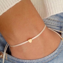 Jewelry Korean sweet and simple delicate rope heart-shaped bracelet peach heart bracelet wholesales yiwu