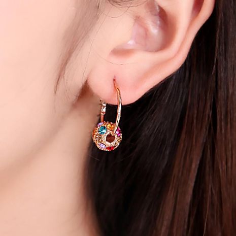 Korean crystal ball ball earrings colored diamonds lucky ball transfer beads earrings ear jewelry's discount tags