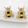 Korean style ear jewelry wholesale fashion sweet color glaze drip oil diamond bee stud earringspicture12
