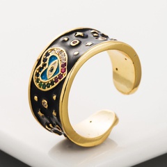 New ring accessories copper micro inlaid zircon ring 18K gold plated ring