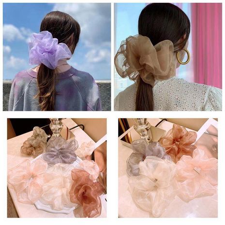 Korean sweet net yarn hair rope female tie head rope cheap hair accessories NHHD203598's discount tags