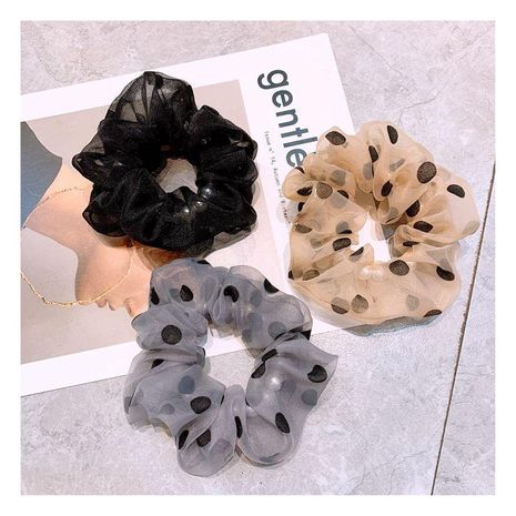 Korean wave dot retro French headband simple rubber band cheap hair rope wholesale NHHD203600's discount tags