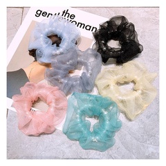 Fresh pearl Korean transparent yarn hair ring wild cheap elastic band wholesale