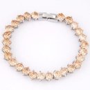 Fashion Copper Plated Real Gold Simple Zircon Bracelet Wholesalepicture4