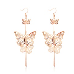 Nihaojewelry Simple Korean Hollow Butterfly Gold Earrings