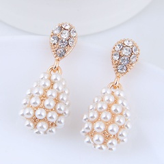 Korean Fashion Sweet OL Simple Elegant Water Drop Pearl Earrings Wholesale