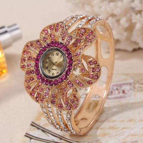 Reloj de flores reloj de diamantes señoras reloj de cuarzo de aleación's discount tags