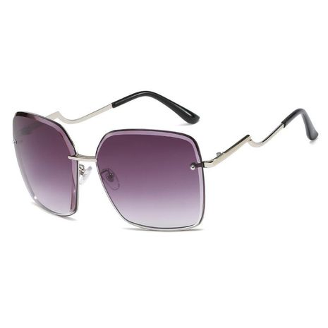 Vintage Frameless Sunglasses Women Diamond Cut Edge Metal Bent Leg Sunglasses Wholesale NHFY203877's discount tags