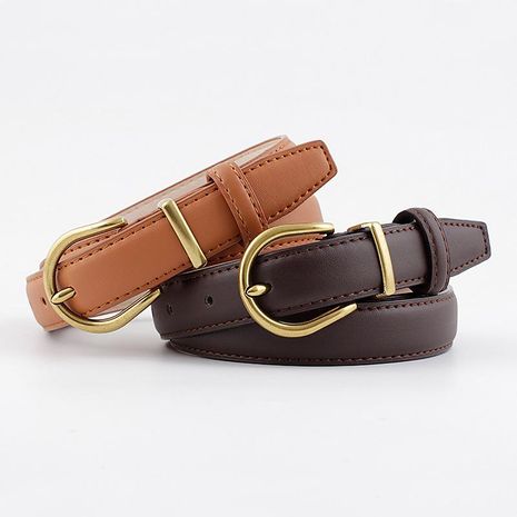 Retro pin buckle casual belt Korean fashion ancient gold buckle wild belt's discount tags