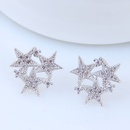 Korean Fashion Sweet Inlaid Zircon Meteor Stud Earrings Wholesalepicture3