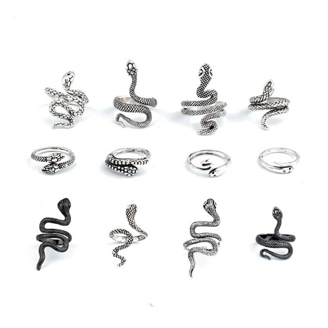 New fashion ancient silver snake ring retro cobra ring open ring wholesale's discount tags