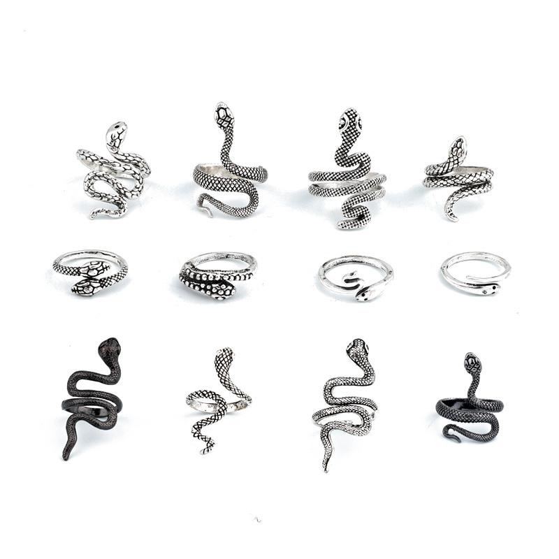 New fashion ancient silver snake ring retro cobra ring open ring wholesale