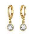 New Fashion Zircon Earrings Round Crystal Earrings Mini Retro Zircon Ring Earringspicture19
