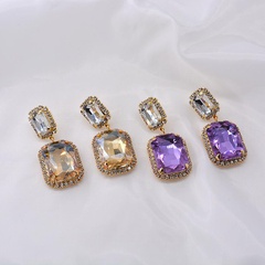 Super simple rhinestone earrings for women