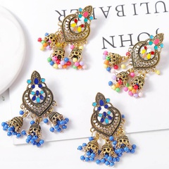 Tassel metal drip oil colored vintage earrings geometric ornaments