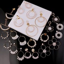 New Geometric Round Handmade Pearl Earrings Korean Hoop Jewelrypicture14