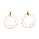 New Geometric Round Handmade Pearl Earrings Korean Hoop Jewelrypicture17
