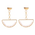 New Geometric Round Handmade Pearl Earrings Korean Hoop Jewelrypicture22