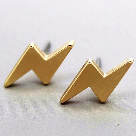 New alloy plating simple lightning earrings wholesale's discount tags