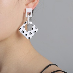 Korean new trend wave point acetate earrings fashion acrylic long earrings women